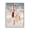 Stupell Industries Calm Horses in Muted Beige Meadow Photograph in Gray Frame Wall Art